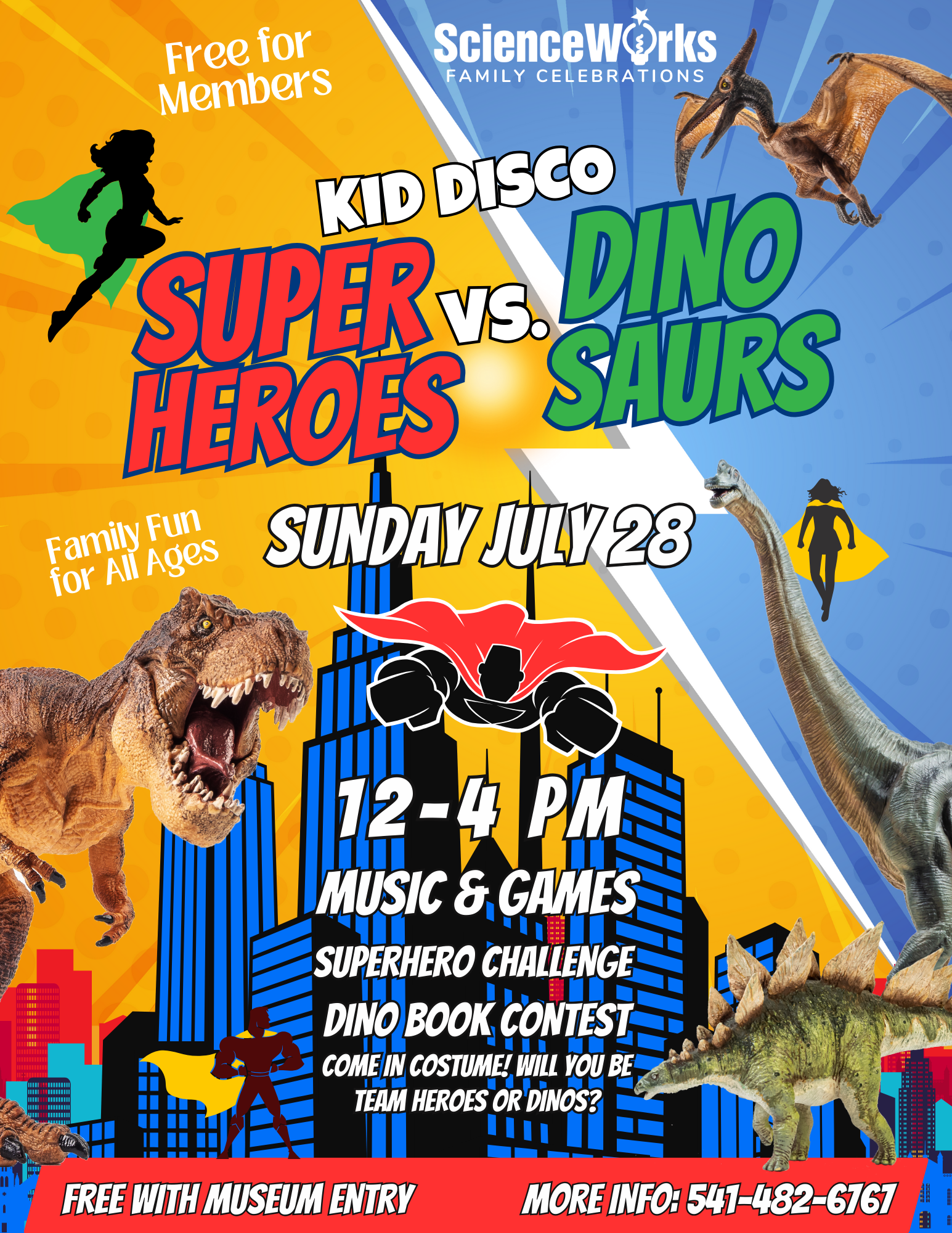 SuperHeroes vs Dinosaurs Family Party